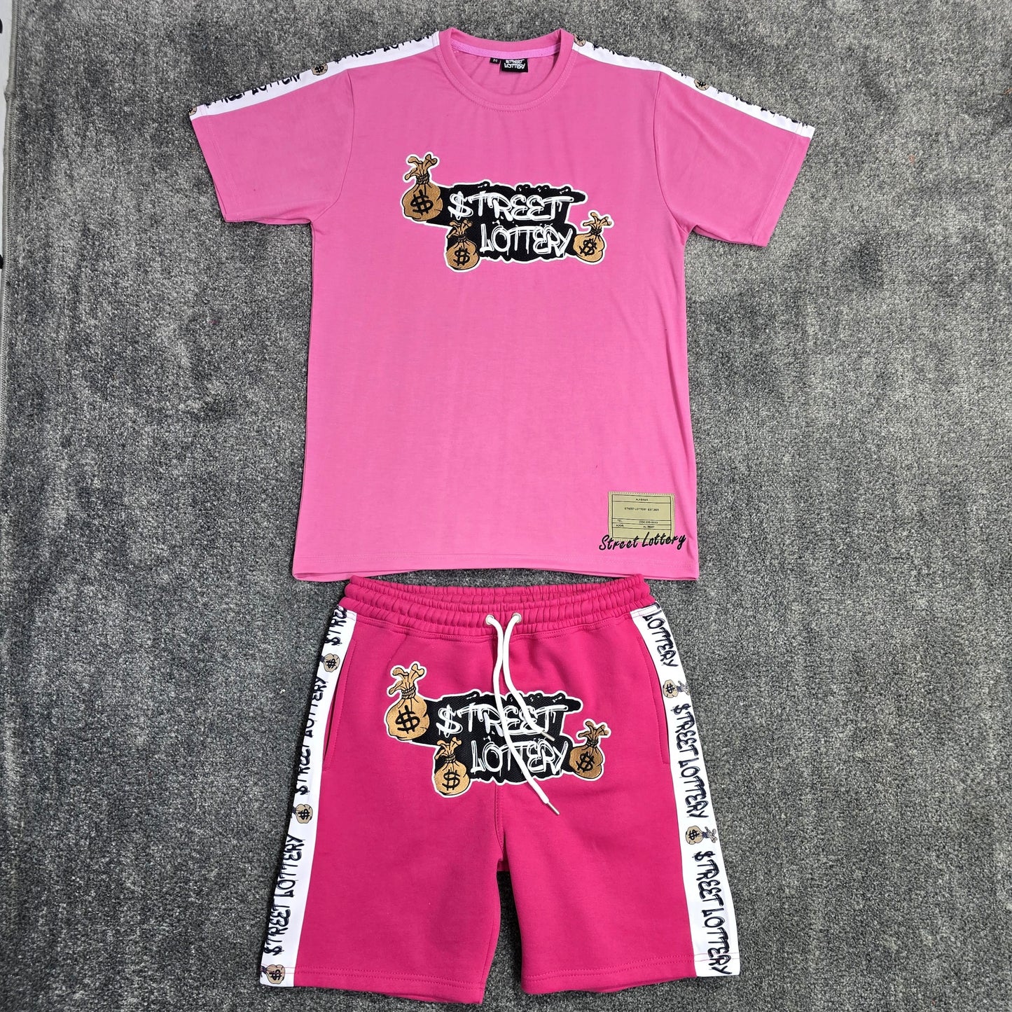 Pink shorts set