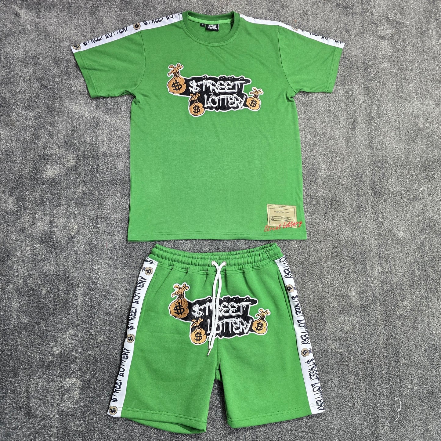 Green shorts set