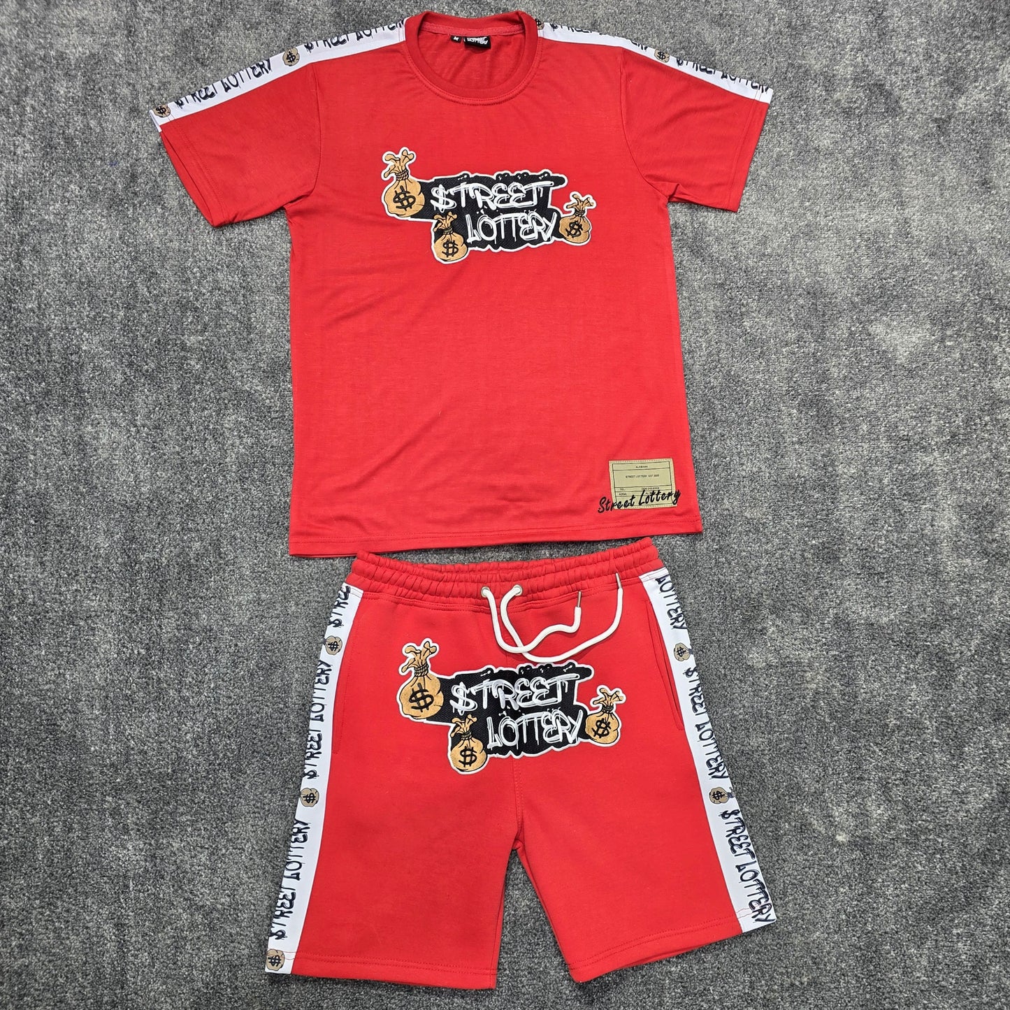 Red shorts set
