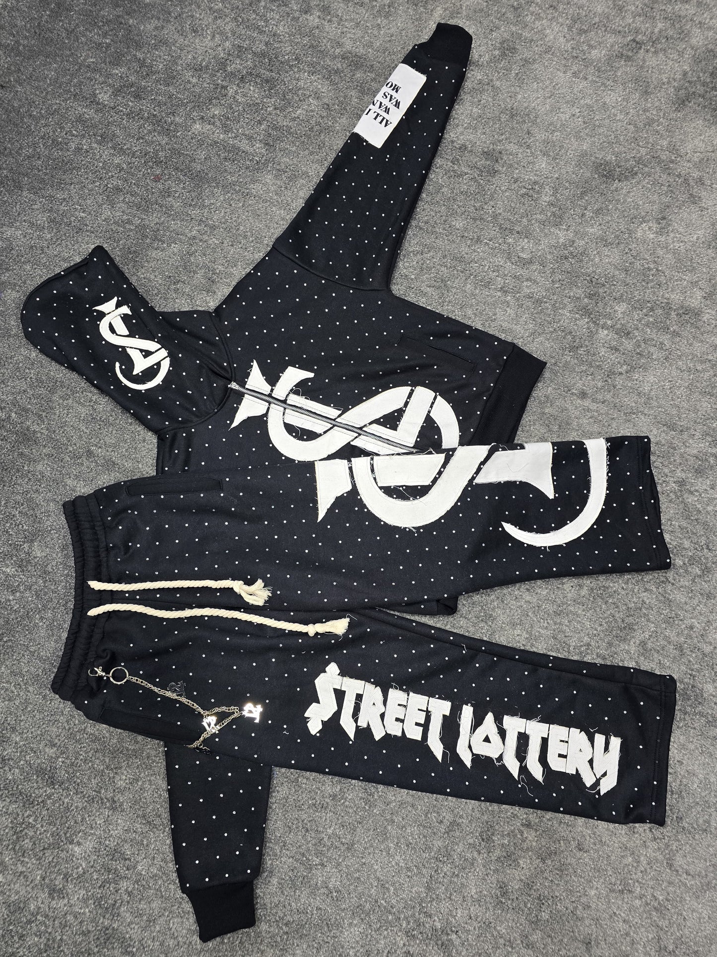 Black/White $L Rhinestone Set💎🏚️