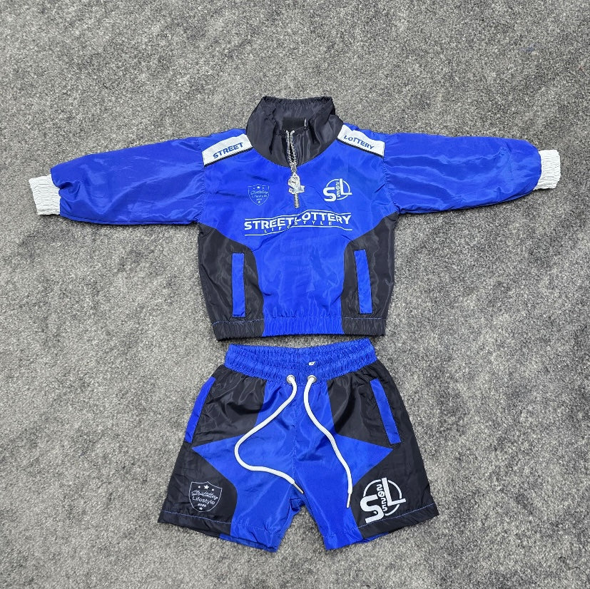 Kids Street Lottery 90’s Windbreaker Set - Blue