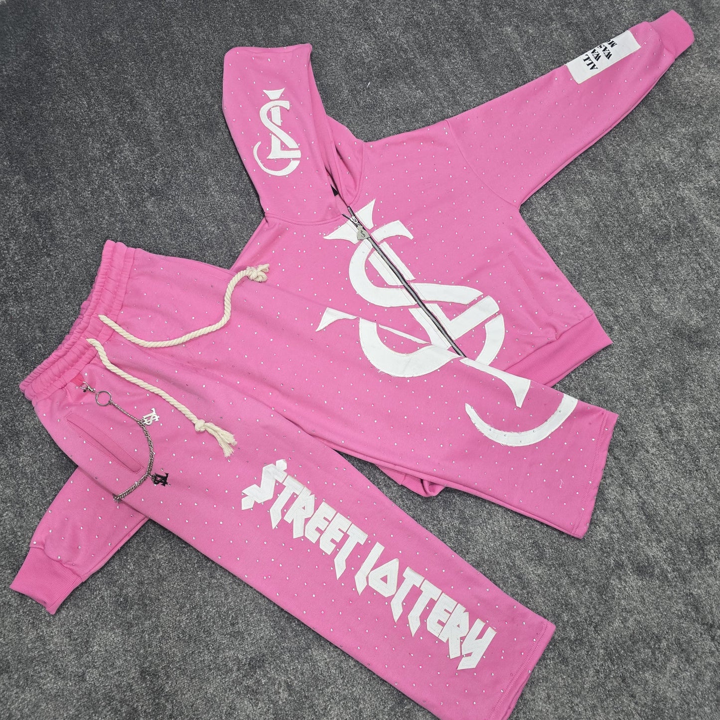 Pink $L Rhinestone Set💎🏚️