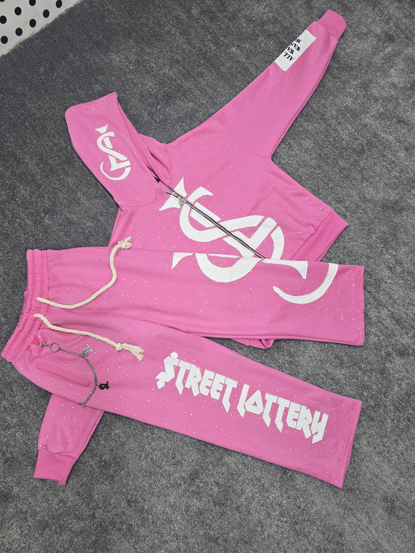 Pink $L Rhinestone Set💎🏚️