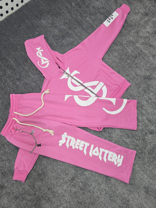 Pink $L Rhinestone Set💎🏚️