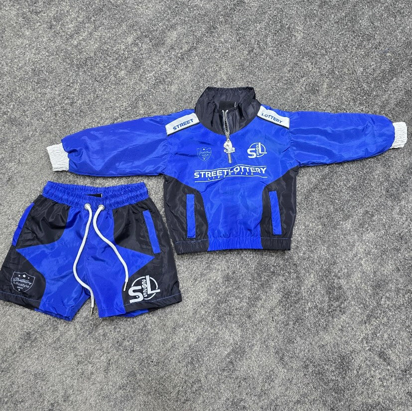 Kids Street Lottery 90’s Windbreaker Set - Blue