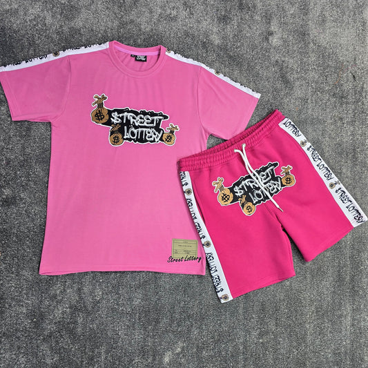 Pink shorts set